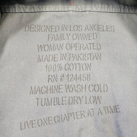 OPB Men's Slate Utilitarian Zip/Snap Front Corduroy Collar Medium Weight, sz MD - Picture 8 of 9